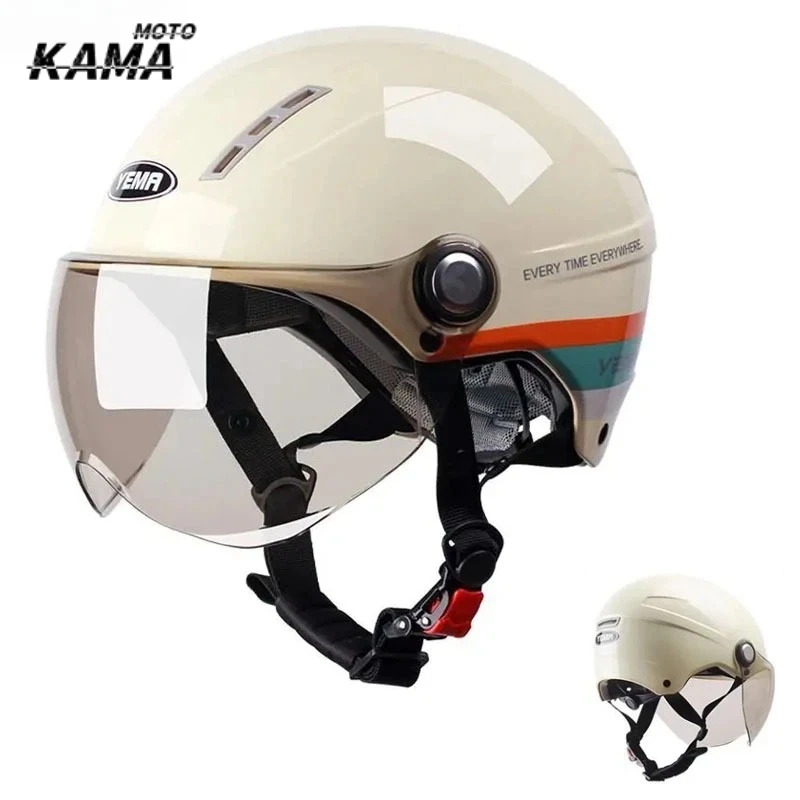 

New 2025 Mustang Helmet New Electric Car Half Helmet Women Summer Safety Helmet Men Electric Car Universal for All Seasons