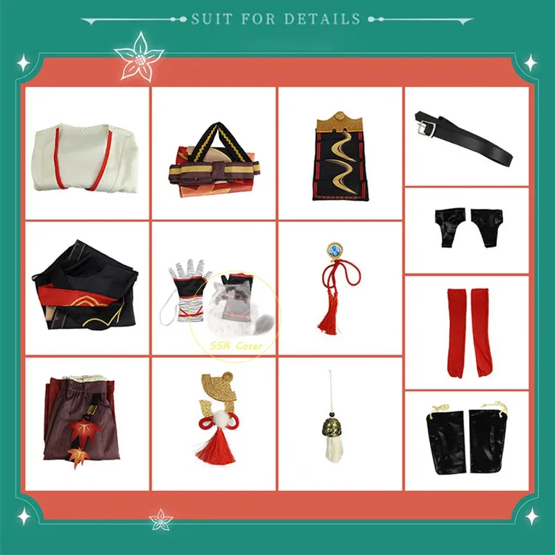 Game Kaedehara Kazuha Cosplay Costume Genshin Impact Cosplay Uniform Wig Halloween Carnival Samurai Costume for Comic Party Men