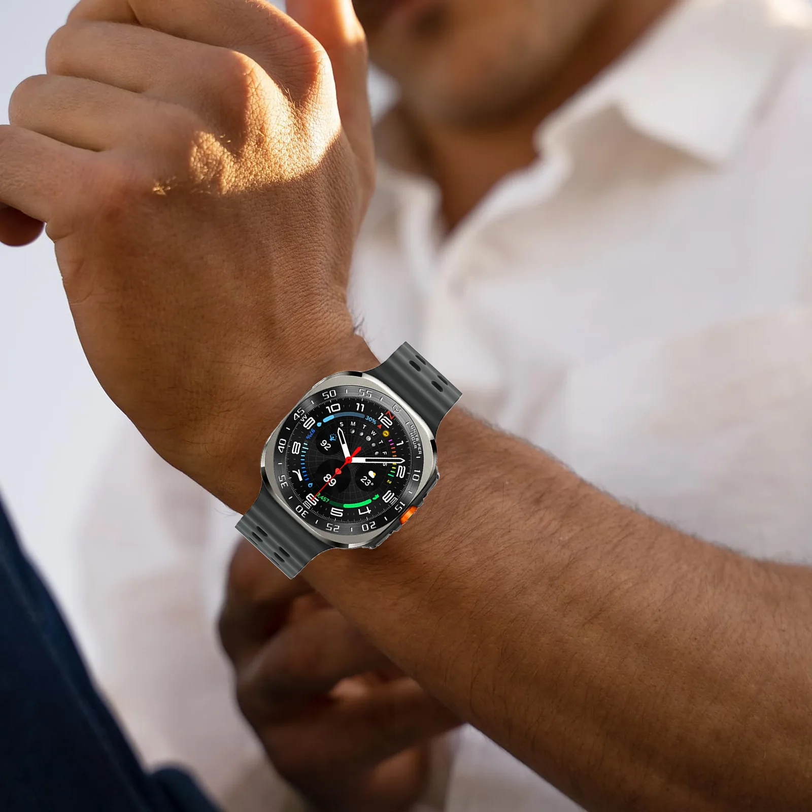 إطار معدني لساعة سامسونج جالاكسي 7/ultra/6/5/4 40/44/47 مللي متر إطار مقياس الوقت/السرعة ساعة حلقة واقية 6/4 كلاسيكية 47 43 46 مللي متر #4