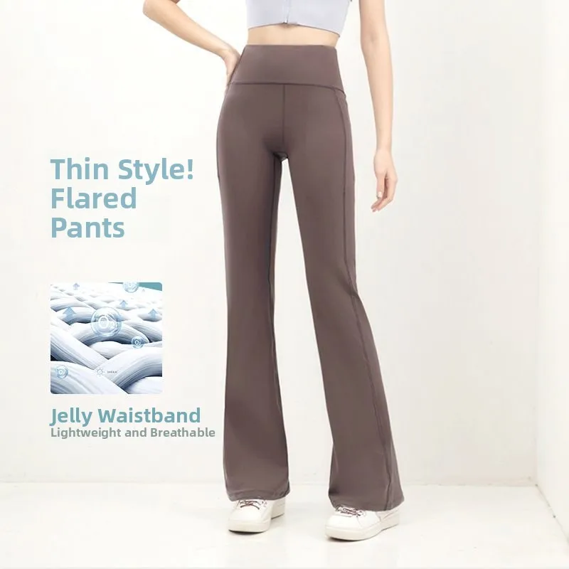 

High Waist Bell Bot arkskin Pants Women's Fitn Cycling Yoga Trousers Spring Summer Thin keted Butt Lifting