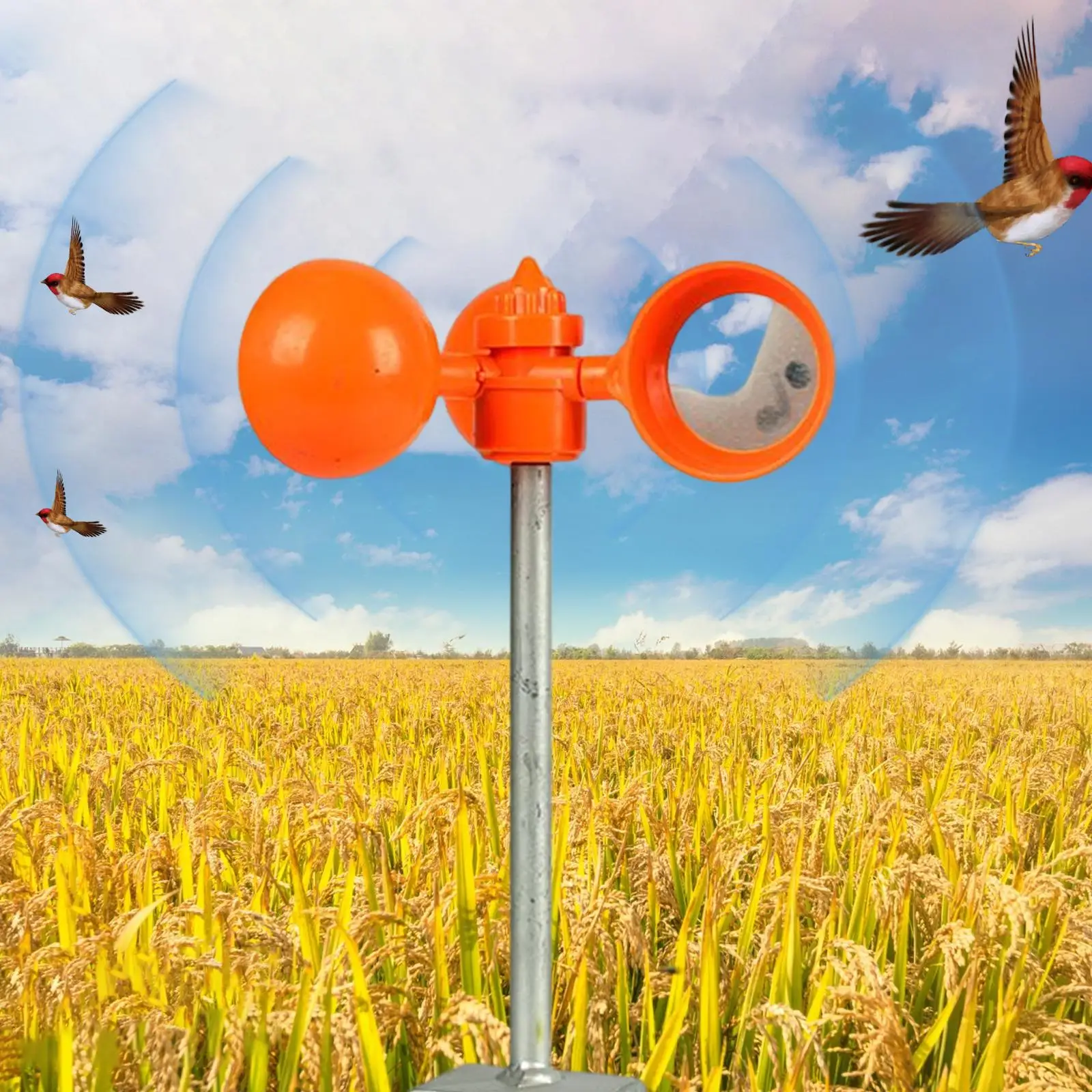 Bird Repeller Tool Wind Power Drive Away Bird Device for Orchard Crop Lawn