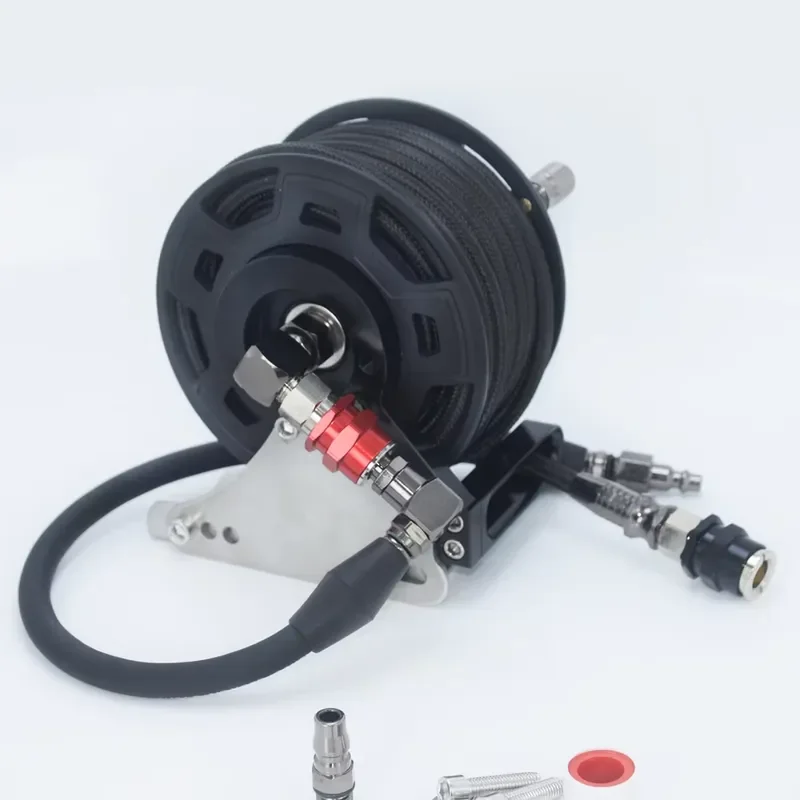 Home Garage Wall Mounted Multi-Terrain Portable Pneumatic Tool Air Pump Reel 20 Proof Explosion-Proof Manual Crank
