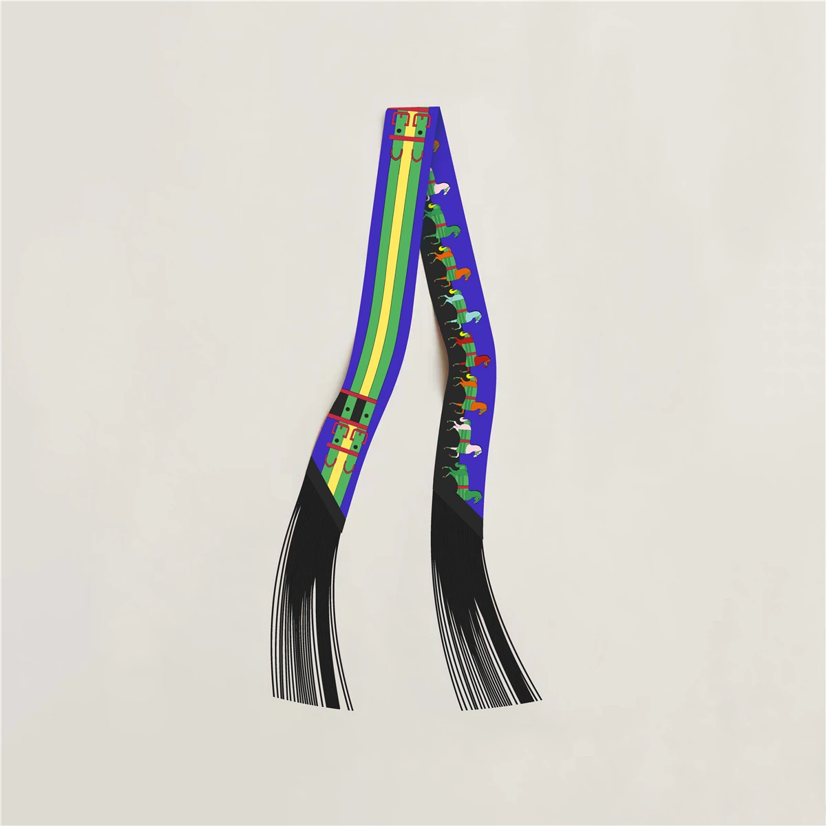Quastenschal im Modedesign, Marken-Seidenschal für Damen, Haarband, Foulard, Schmaler Taschenschal, Halstuch, Handtaschen-Dekoration