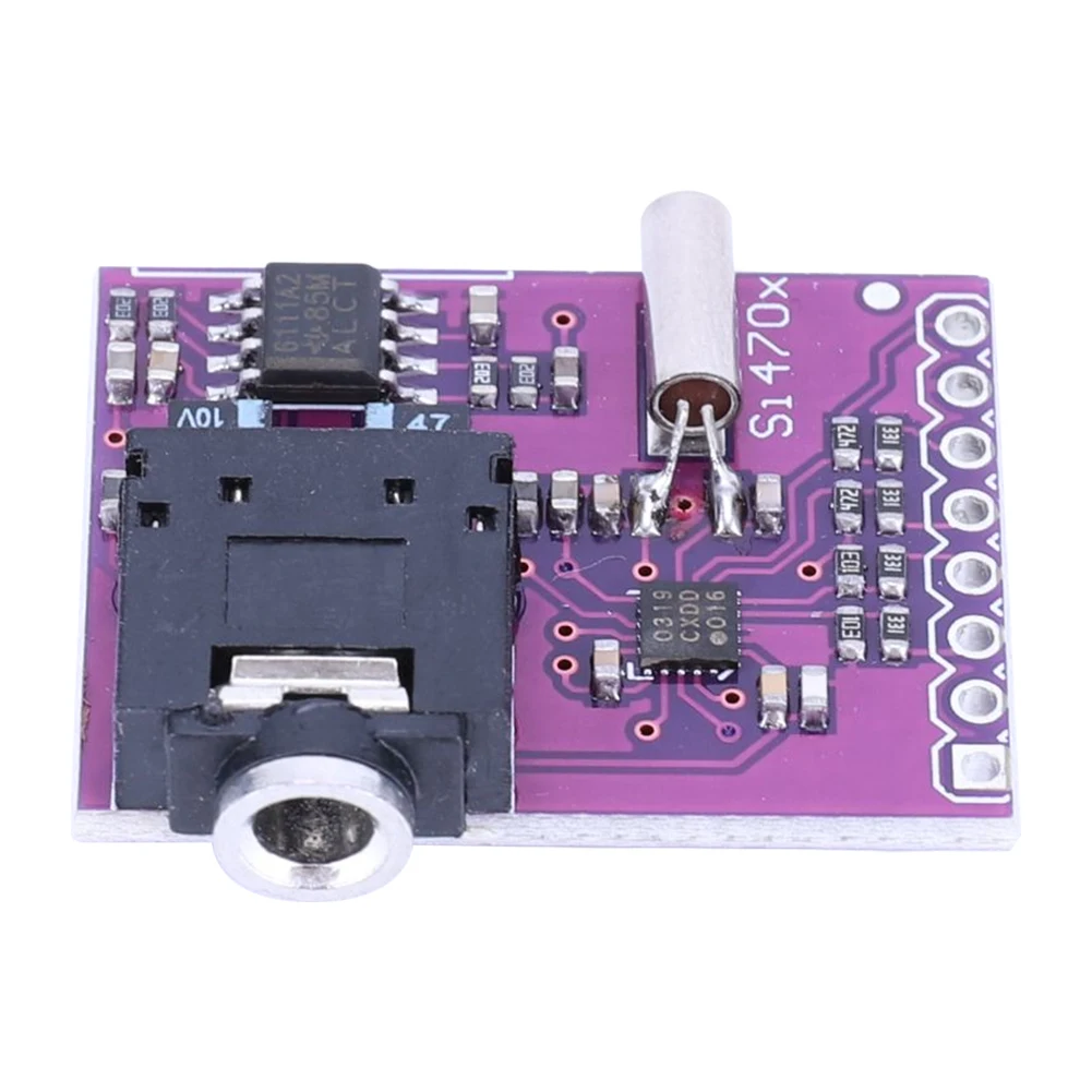 MCU-470 Si4703 Radio Tuner Development Board with 3.5MM Headphone Jack RDS FM Radio Tuner Evaluation Breakout Module