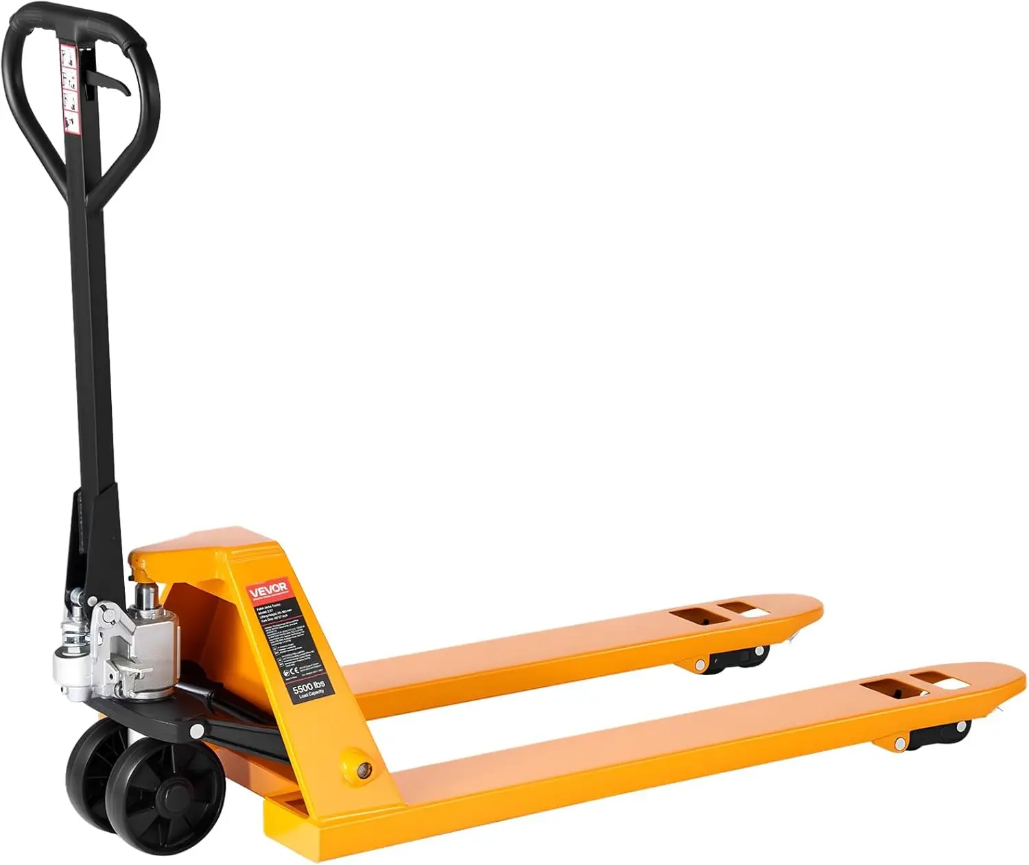 

Pallet Jack, 5500 lbs Load Capacity, Manual Pallet Truck with 48L x 27W Inch Forks for Material Handling, 3.35-7.1 Inch Fork