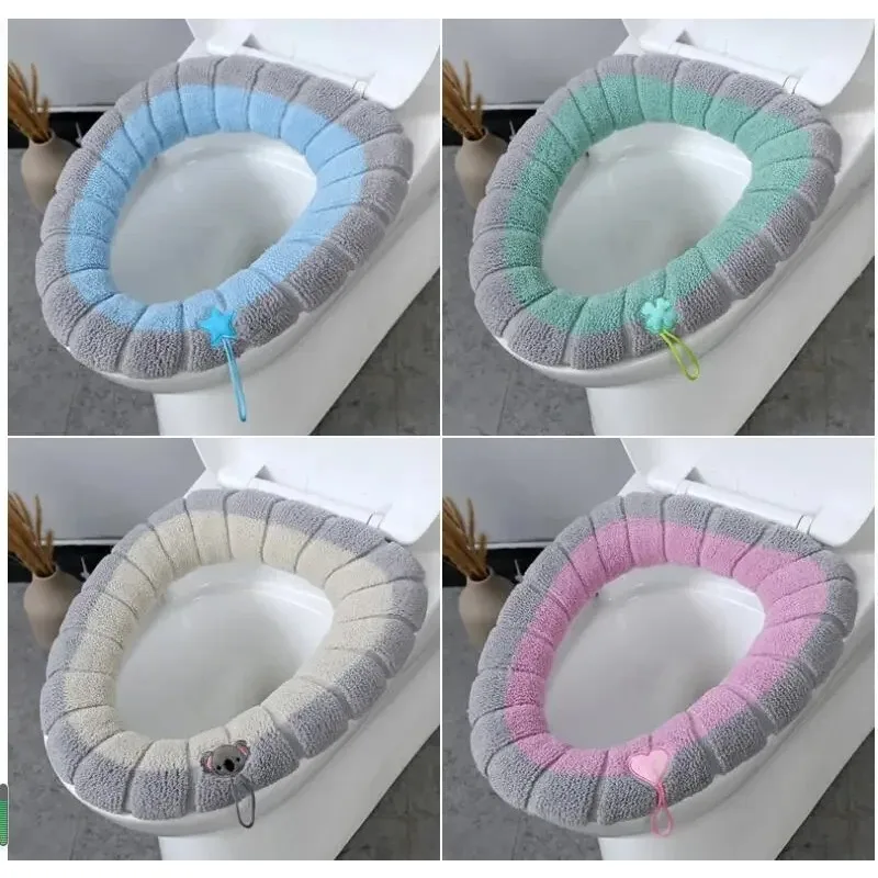 

General Winter Warmer Toilet Seat Cover Thick Fleece Comfortable Baby Kids Potty Seats Pad Washable Case Bathroom Accessories
