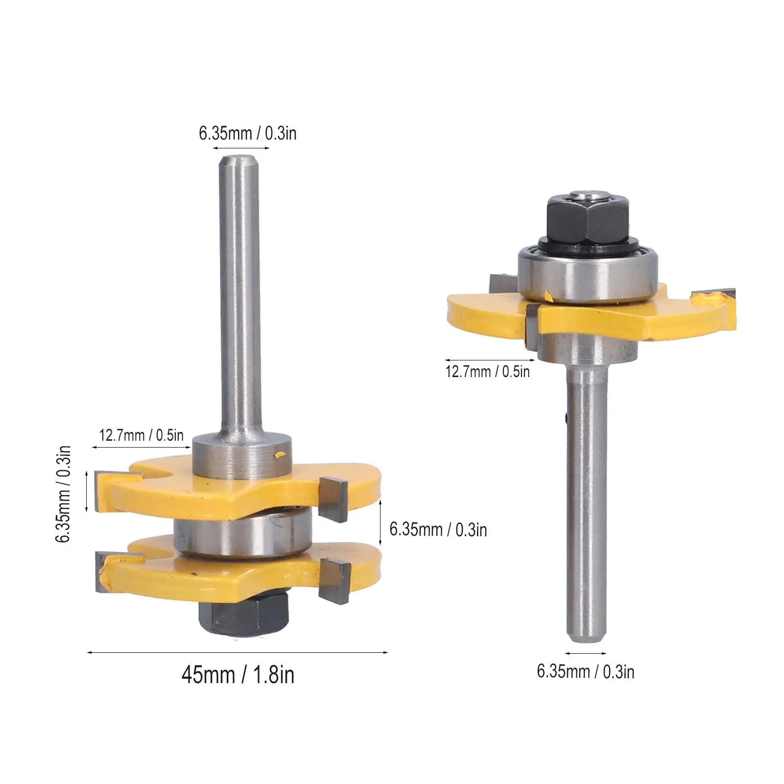 T-Shaped Router Bit Milling Cutter for woodworking & for carpentry - Precision Tool for Smooth Finishing