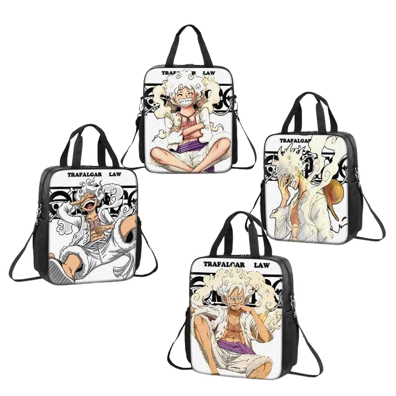 

One Piece Luffy Handheld Sail Bag Student Handbag Roronoa Zoro Cartoon File Bag Large Capacity Portable Tutorial Bag Trendy Gift