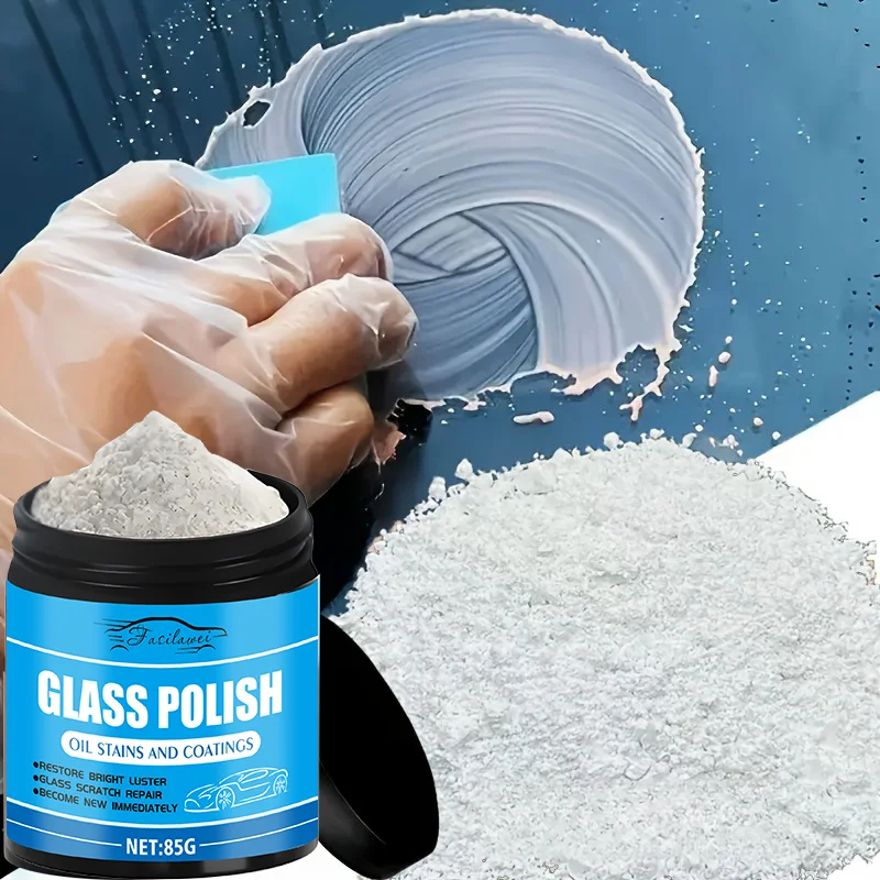 Glass Scratch Removal Polishing Powder, Suitable for Windows, Car Windshields, Etc., Restoring Clarity and Removing Minor Scratc