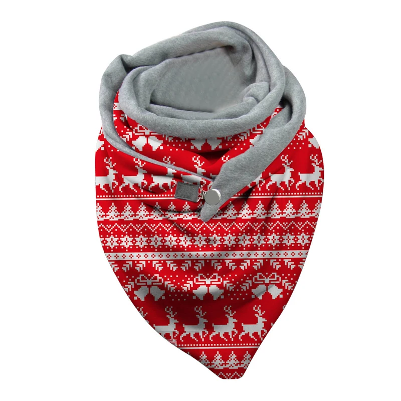 Red Chrismas Art Print 3D Printed Scarf and Shawl Warm for Women and Men