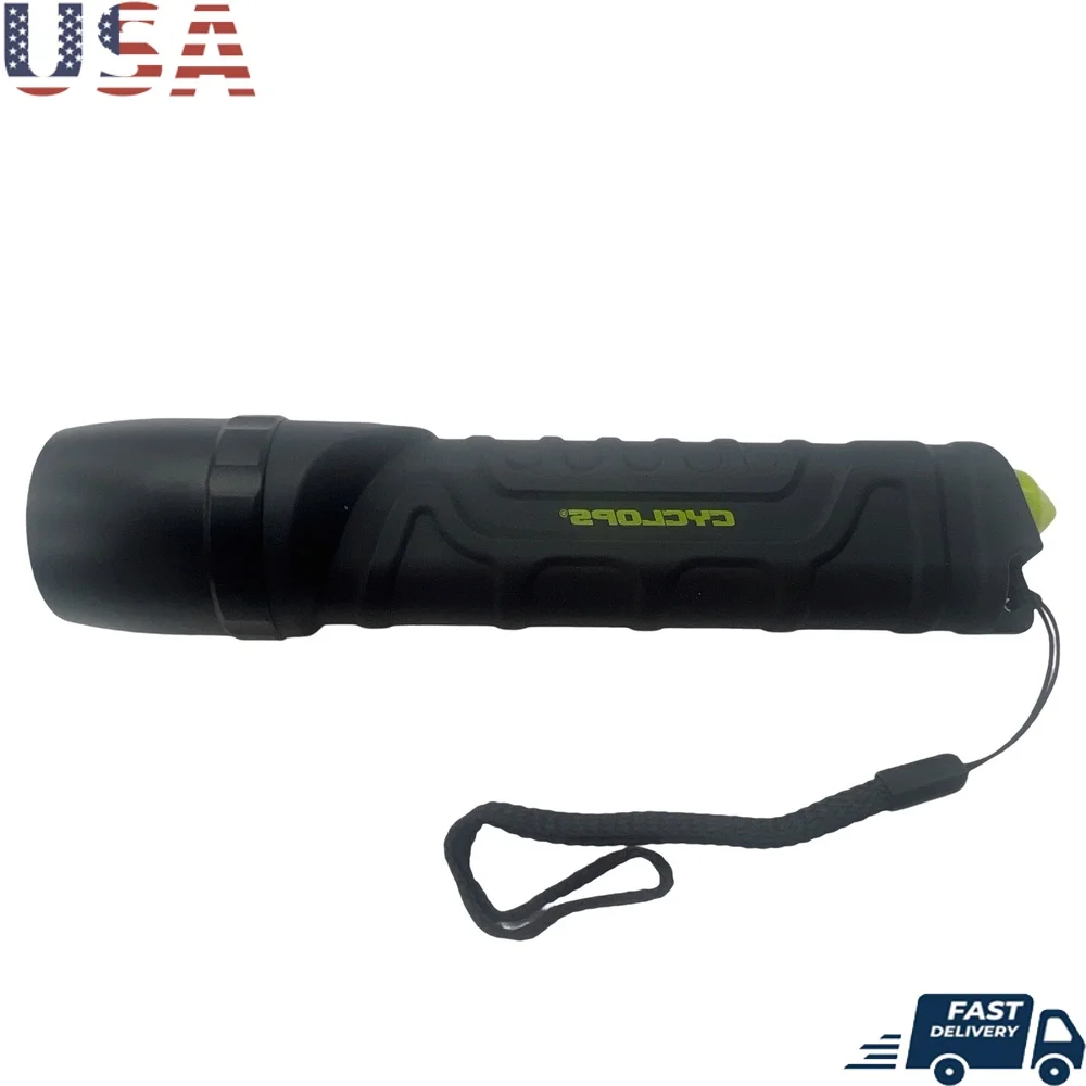 

800 Lumen LED Flashlight Waterproof Emergency Glass Breaker 4AA Batteries Included Adjustable Modes 250m Range Durable Nylon