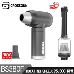 CROSSGUN-Mini soplador de turbina Jetfan, limpiador eléctrico de aire comprimido, recargable, portátil, potente ventilador Turbo, eliminación de polvo