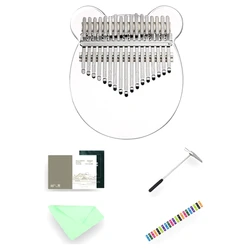 Kalimba 17 Keys Thumb Piano, Clear Transparent Acrylic Finger Piano Instrument Easy Install Easy To Use