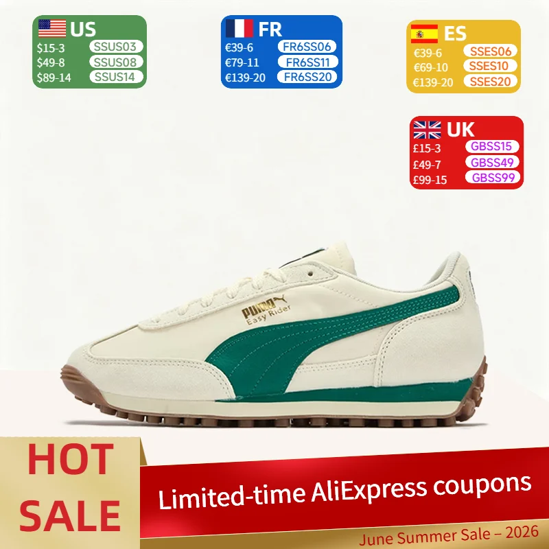

Puma Easy Rider Versatile,Comfortable,Minimalist, Lightweight, and Soft Low-Top Casual Shoes for Men and Women – Beige 403146-06