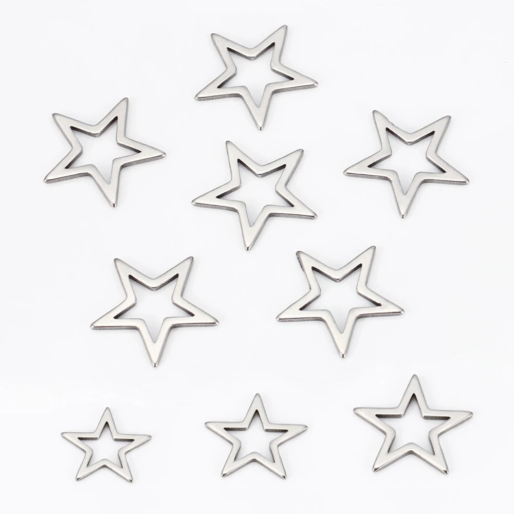 20pcs Metal Star Pendant Bezels Hollow Out Pressed Resin Frame Mold Bezel for DIY  Necklace Bracelet Jewelry Making Findings