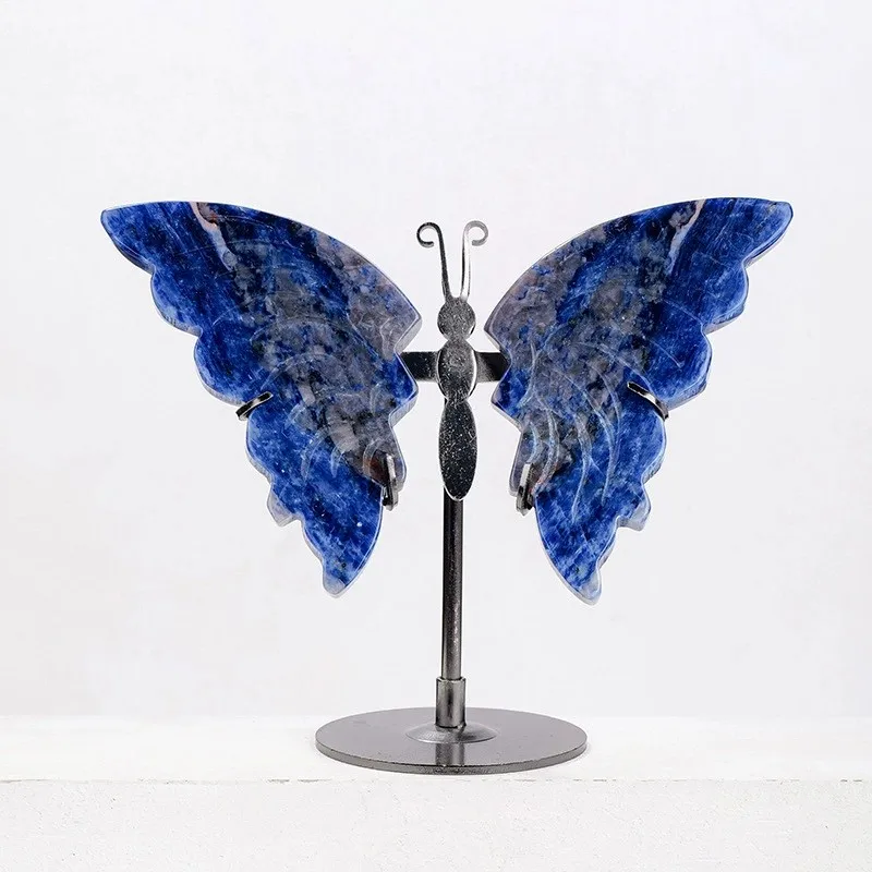 

Natural High Quality Crystal Butterfly Wing With Stand,Decoration Set Healing crystal,Women Gift,Christmas/Easter Gift