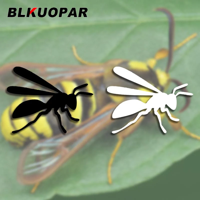 

BLKUOPAR Hornet Insect Animal Silhouette Car Stickers Waterproof Decal Sunscreen Die Cut Windows Trunk Motorcycle Car Styling