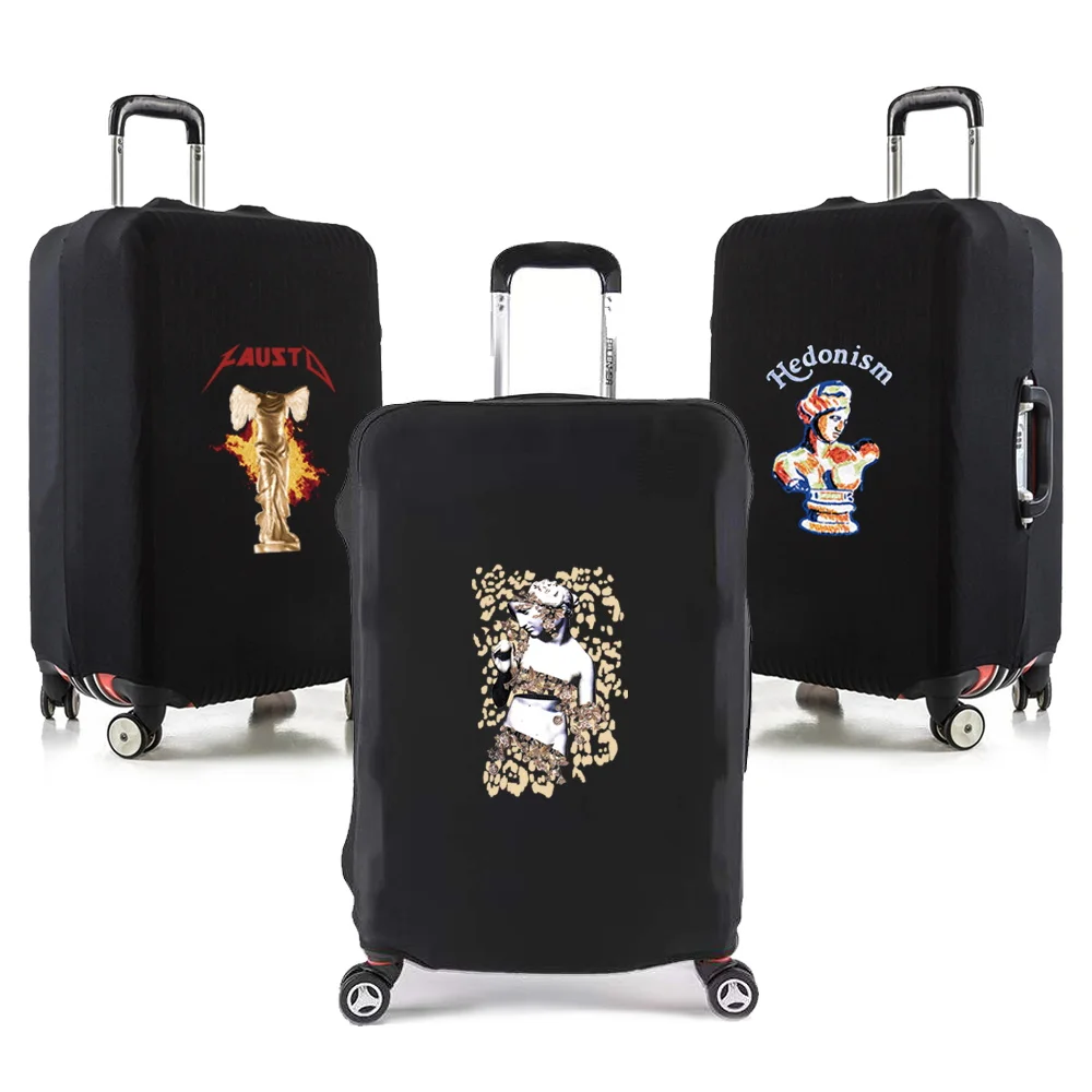 

New Luggage Cover Protective Case Sculpture Printing Series Travel Accessories 18-32inch Trolley Box Suitable Reusable Washable