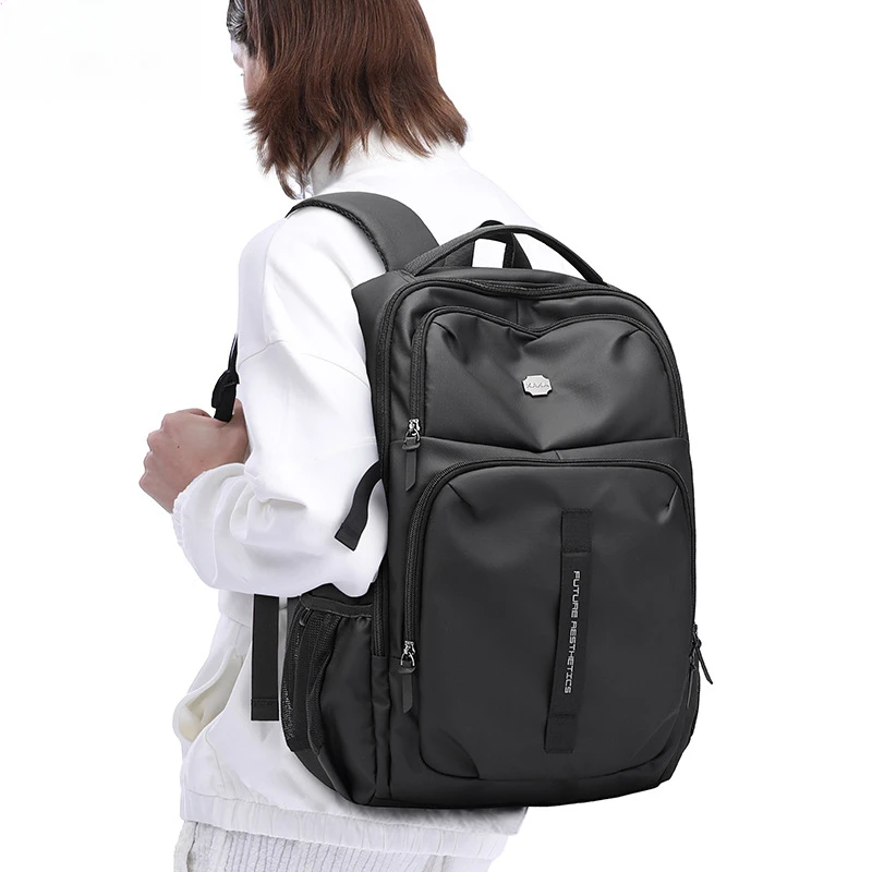 

New product double shoulder casual backpack men's high sense college student computer schoolbag