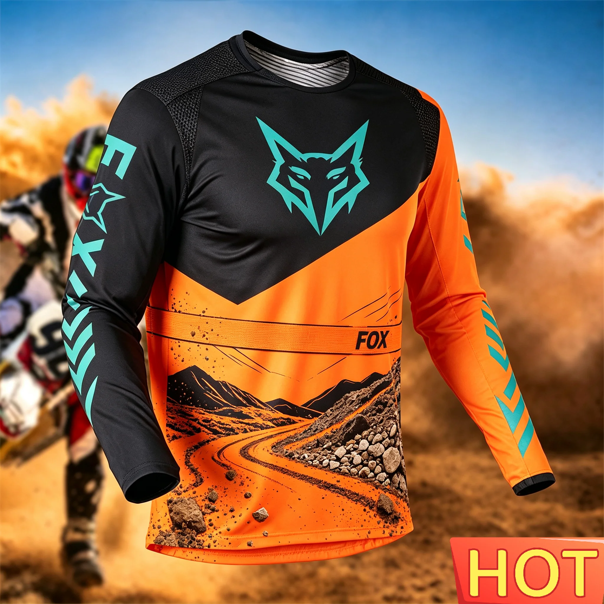 New Men's Motorcycle Adventure Riding Shirts Autumn Mountain Bike Off Road Long Sleeve Riding Training Men's Motorcycle T-shirts image 6
