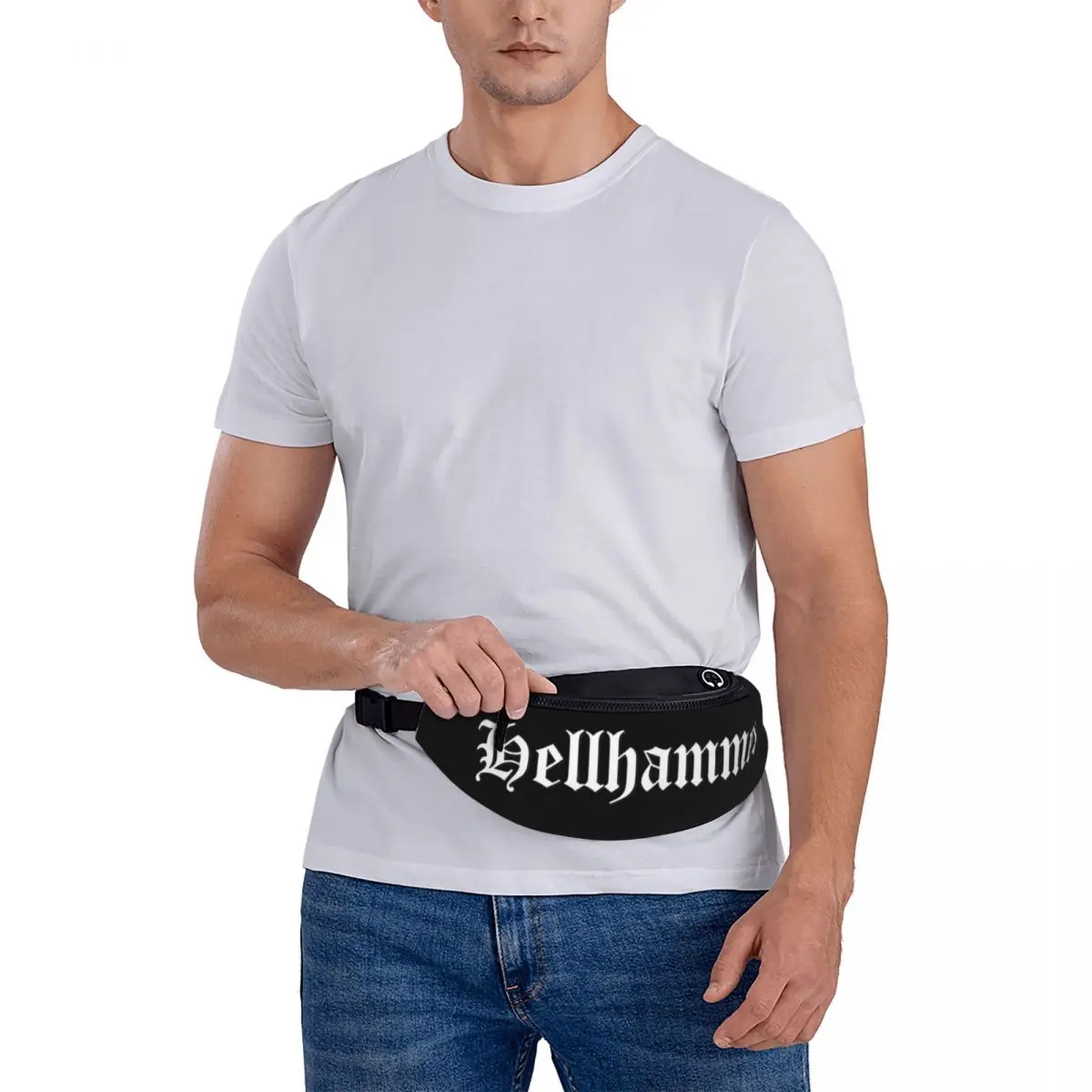 Hellhammer Satanic Rates Dumpling Bags Merch For Unisex Trendy Death Metal Retro 80s Belt Bag