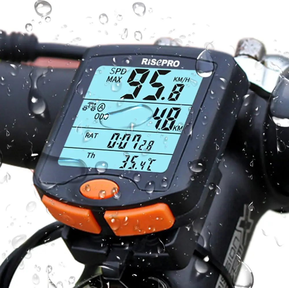 

Bike Computer, RISEPRO® Wireless Bicycle Speedometer Bike Odometer Cycling Multi Function Waterproof 4 Line Display YT-813
