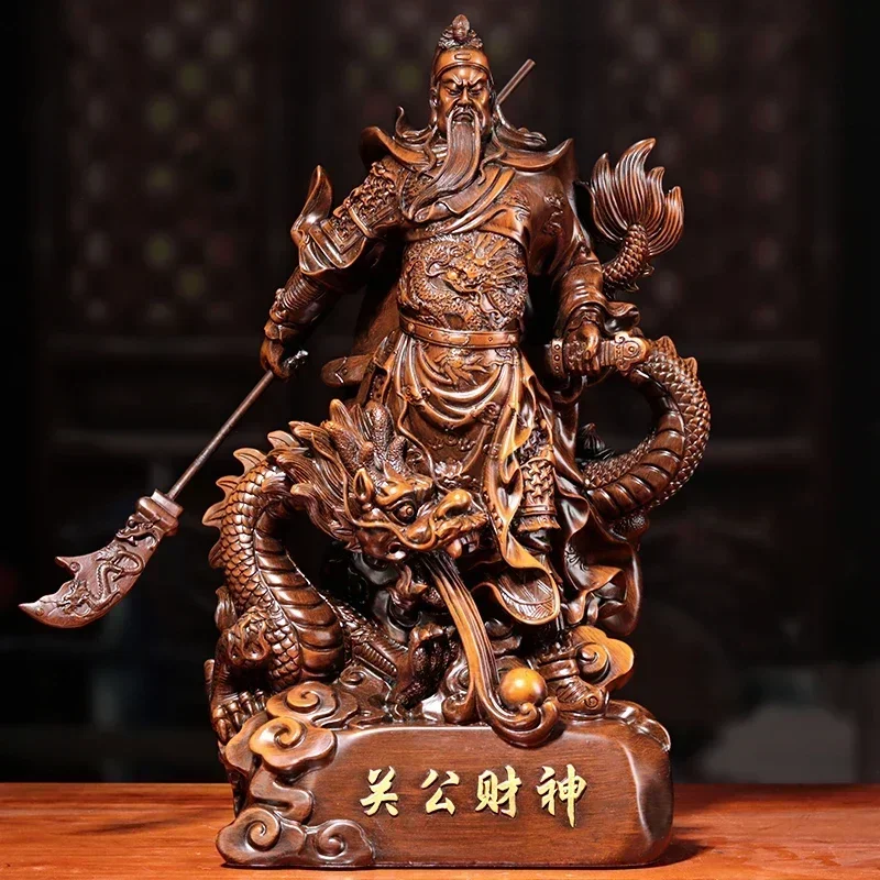 Home decoration accessories Guan Gong Statue Offering deities Resin Crafts Buddha statue Wu Caishen Gift for store opening