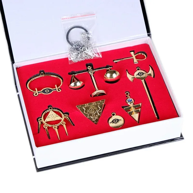 류 2025 8개/세트 듀얼 몬스터 메탈 키체인 유희왕 밀레니엄 코스프레 소품 유키 무토 키링 패션 펜던트 쥬얼리 Gi ★ ★