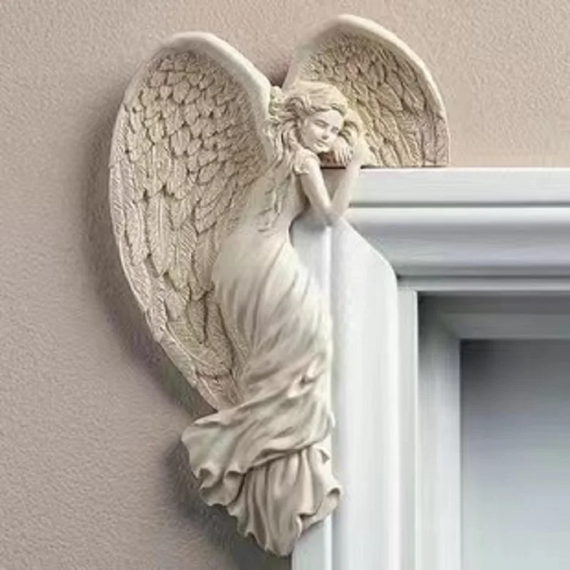 Redemption – cadre de porte d'ange, décoration d'éveil, pendentif aile d'ange, décoration murale suspendue en résine