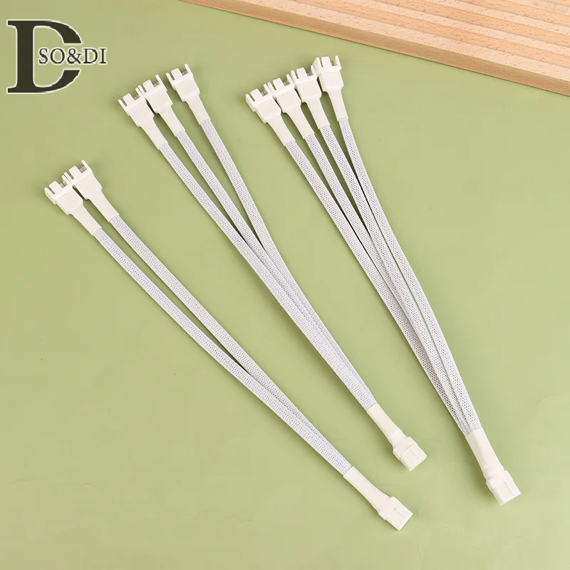 4 Pin 1 To 1/2/3/4 Motherboard CPU Fan Computer Case Fan Extension Adapter Cable PWM Female To 4 Pin Splitter Cable