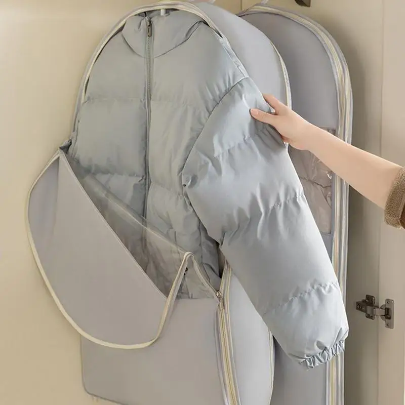 

Dust Cover Bags For Clothes Dustproof Garment Storage Bags With Zipper Flexible Waterproof Space Saver Coat Dress Protector