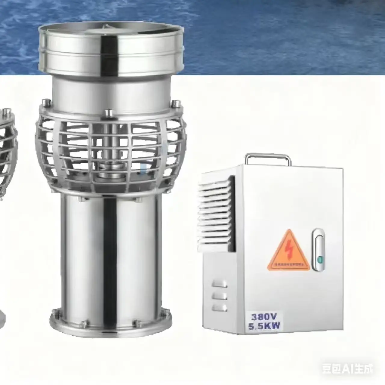 YCQY 7.5KW Powerful Permanent Magnet Synchronous 304 Stainless Steel Oil Immersion Pump Paired With A Controller.