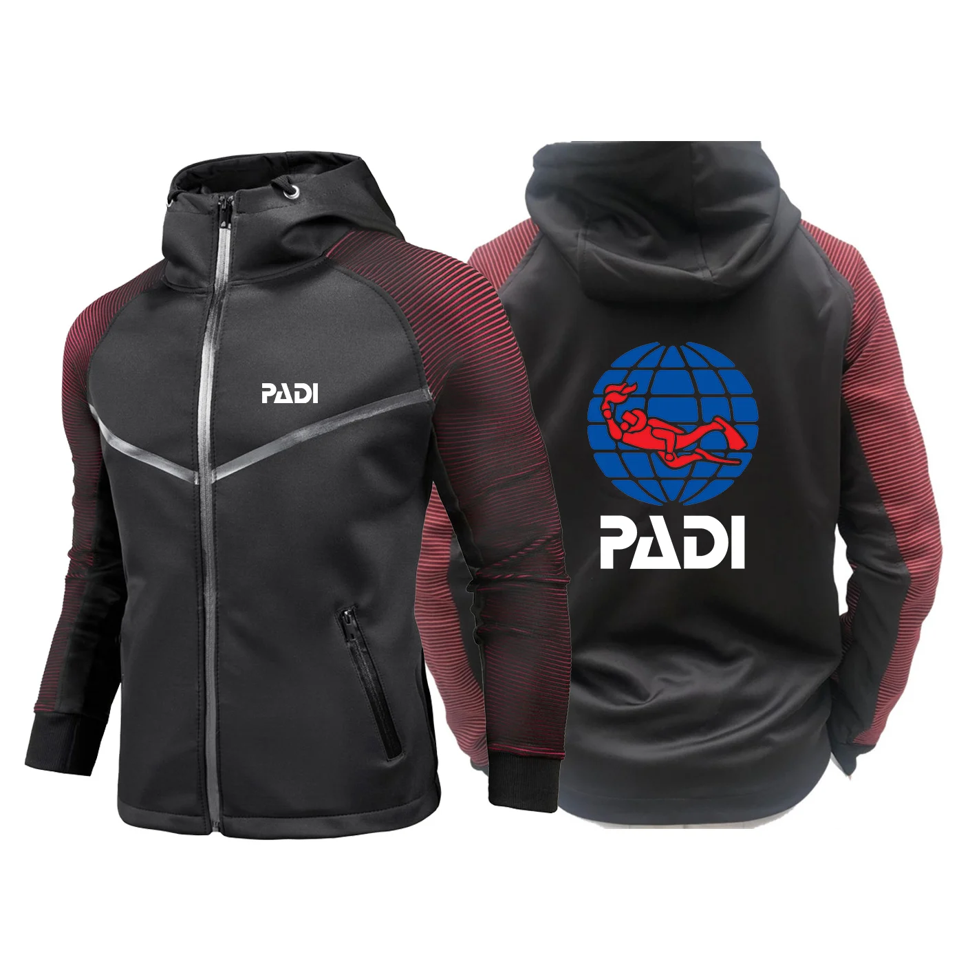 2024 Men New Scuba Driver Padi Spring and Autumn Spliced Zipper Hoodie Jacket Cardigan Racing Suits Hoodies Sportswear Tops