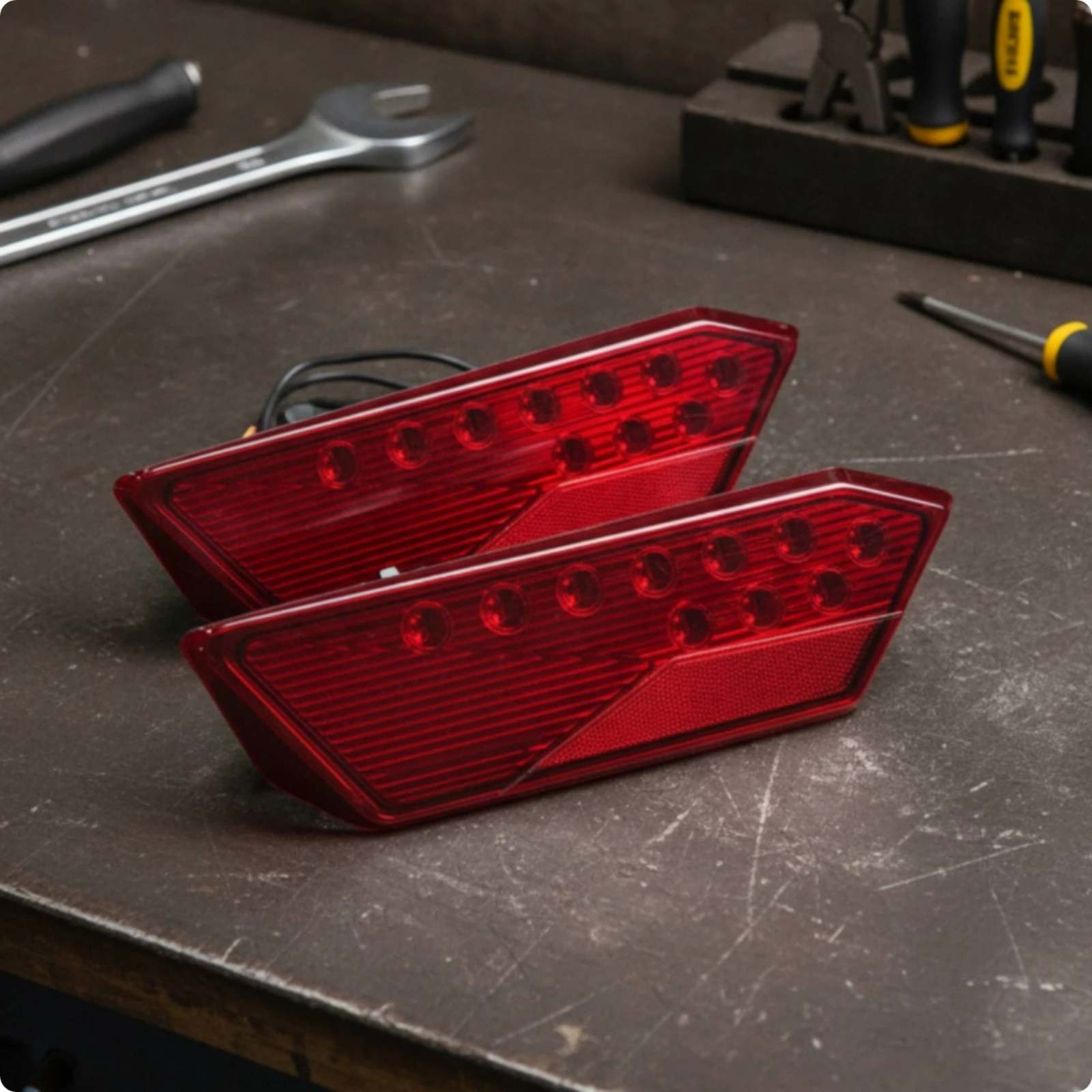 LED Tail Lights Slim LED Rear Lights for UTV Owners, Vehicle Upgrade, Trail Riding