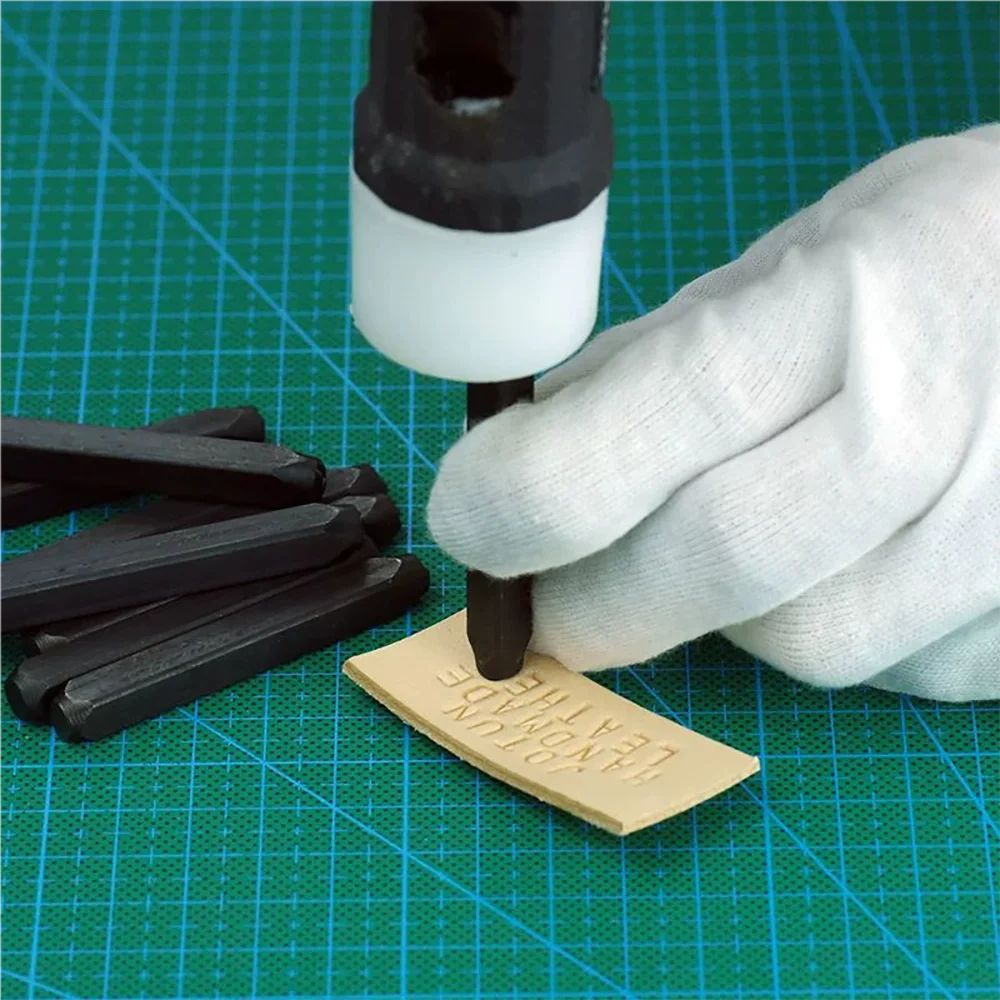 36-teiliges A-Z 0-9 Buchstaben- und Zahlen-Stempelset aus gehärtetem Stahl, Präzisionsstempelwerkzeug 2-5 mm für DIY-Bastelarbeiten, Markieren von Metall und Leder – Detail 6