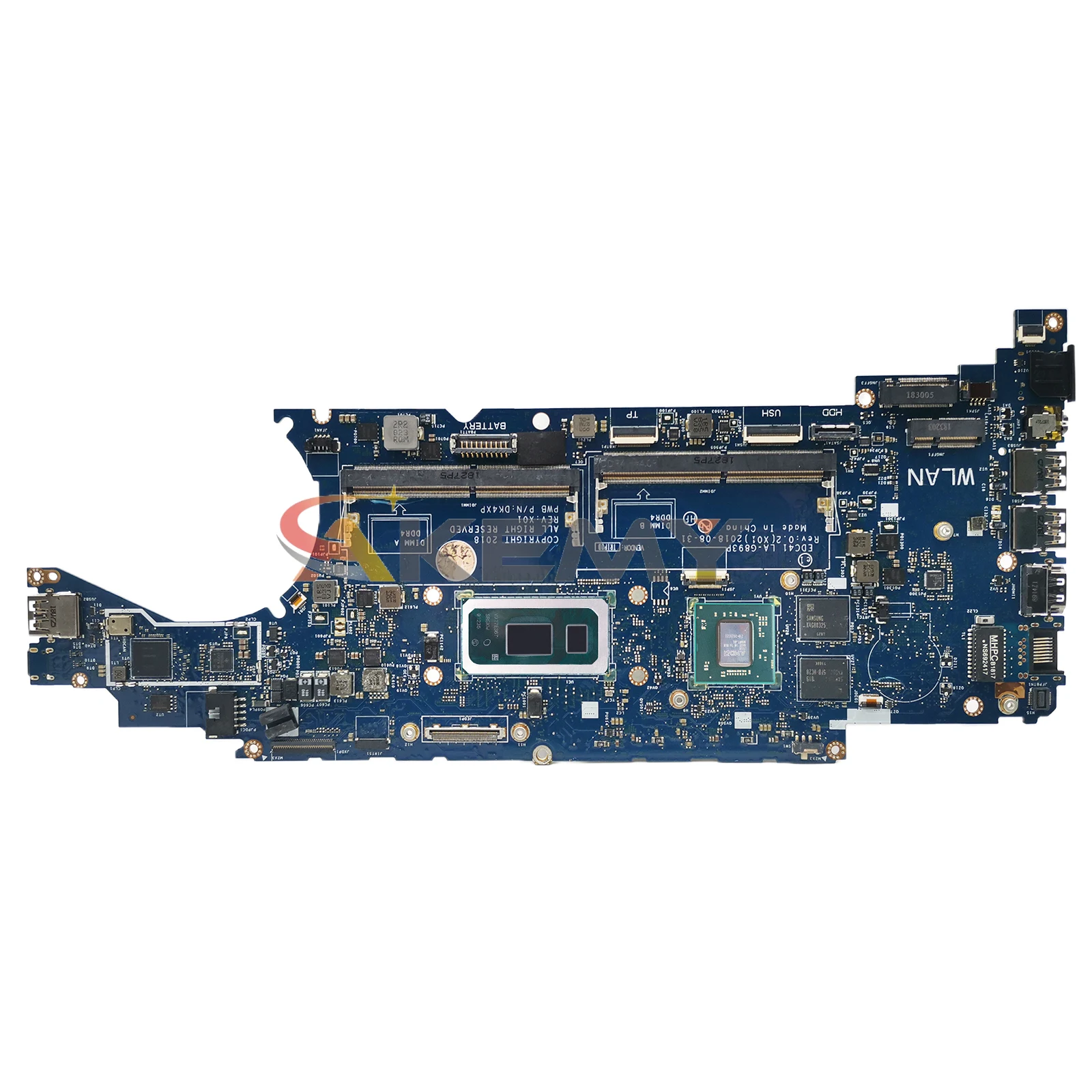 Placa base para ordenador portátil LA-G893P para DELL latitud 5400 CN-0CNJCN 0CNJCN DDR4 DK4XP Placa base con i5-8265U CPU i7-8665U Gen