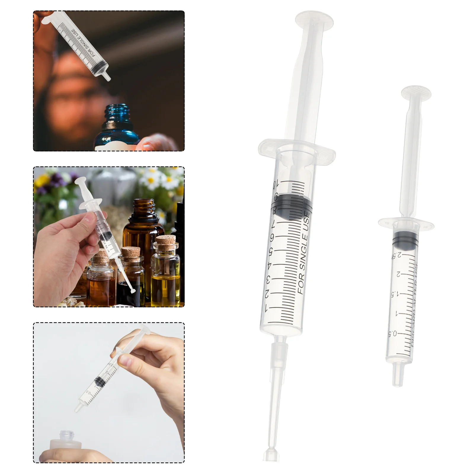 Perfume Bottles Empty Dispenser Transferring Liquids Syringe Seal Travel Refillable White Plastic