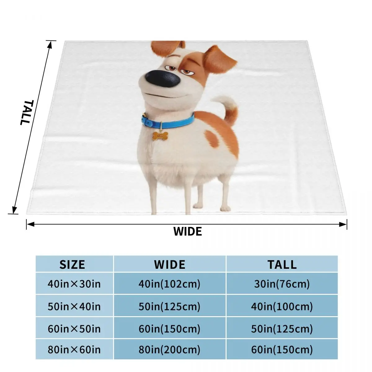 Max From The Secret Life of Pets Throw Blanket Tourist Blanket Giant Sofa Blanket Thermal Blanket