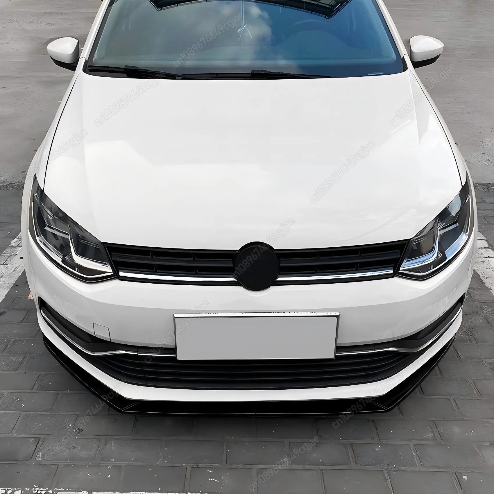 

2 PCS Car Front Bumper Lip Diffuser For VW Polo MK5 6R 6C TDI TSI 2009 To 2017 ABS Splitter Chin Retrofit Body Guard Kits Tuning