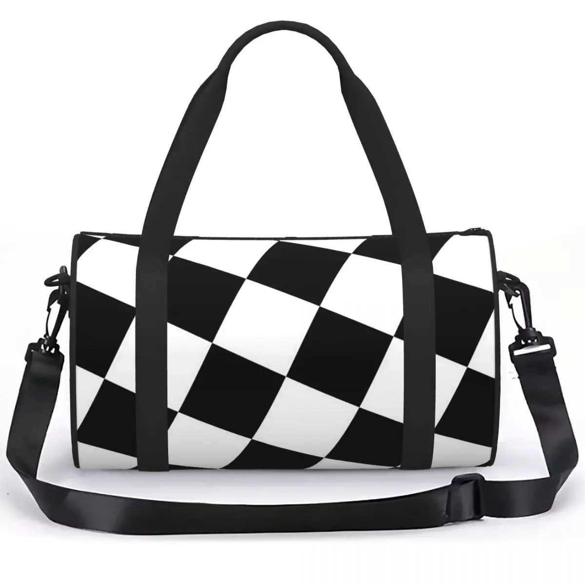 Checkered Squares Printing Luggage Bag Multi-Functional Duffle Tote Bag Handbags Gym Bags Fitness Bag for Boys Girls