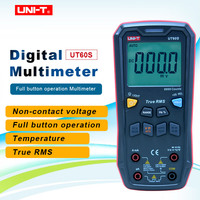 UNI-T UT60S True RMS Digital Multimeter Data Hold Auto Range AC DC 1000V 10A Current Voltage Resistor Temperature  9999 Counts