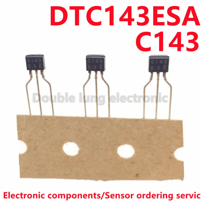

10PCS/100PCS/1000PCS/LOT DTC143ESA DTC143ES DTC143 C143 TO-92S Transistor Silicon Digital transistors (built-in resistors)