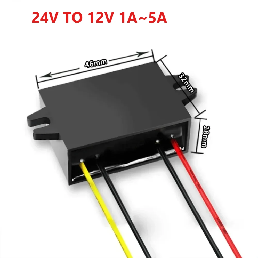 72V 60V 48V 36V 24V to 12V 3A 5A 8A 10A DC-DC Step Down Voltage Converter 24 48 to 12 Volt Auto Bus Truck Taxi Buck Power Supply
