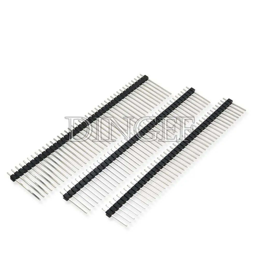 5PCS 40PIN 2.54mm Single Row Male Connector PCB Board Pin Header Long 15MM 17MM 19MM 21MM 23MM 25MM Strip Pinheader 40P