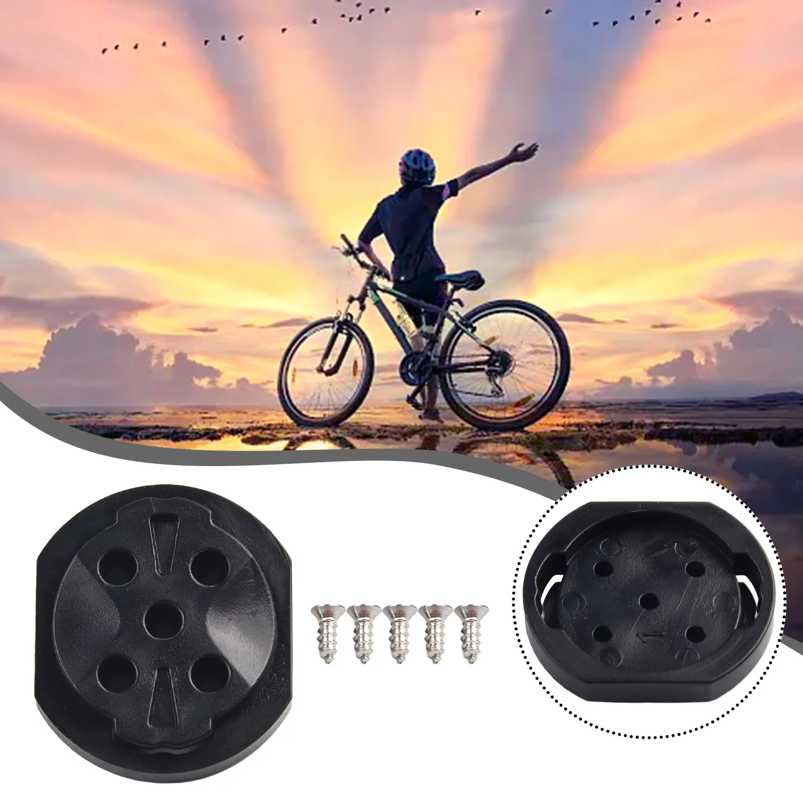 

1x MTB Bicycles Computer Bracket Mount Fixed Base Male Seat Repair Part For GARMIN Black Plastic Base Cycling Maintenance Tools