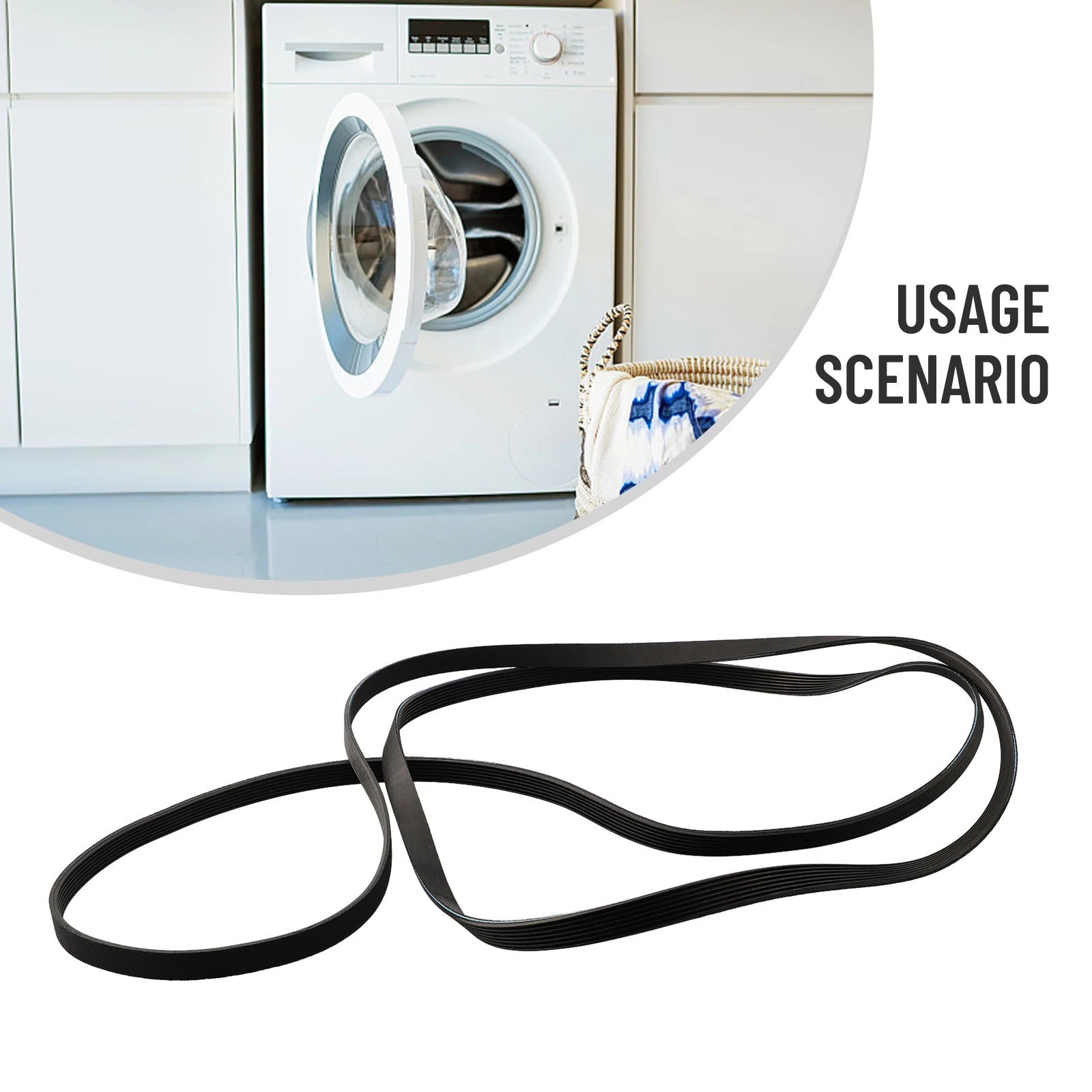 1930mm 7 Ribs Dryer Drum Belt Polyester Black Replacement For Electrolux Sensor EDV5552 EDV6552 EDV5051 EDV6051 Washing Machine