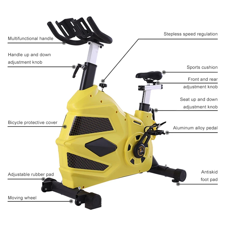 Professional Indoor 18kg Flywheel Upgraded Fixed Seat Commercial Spin Bike