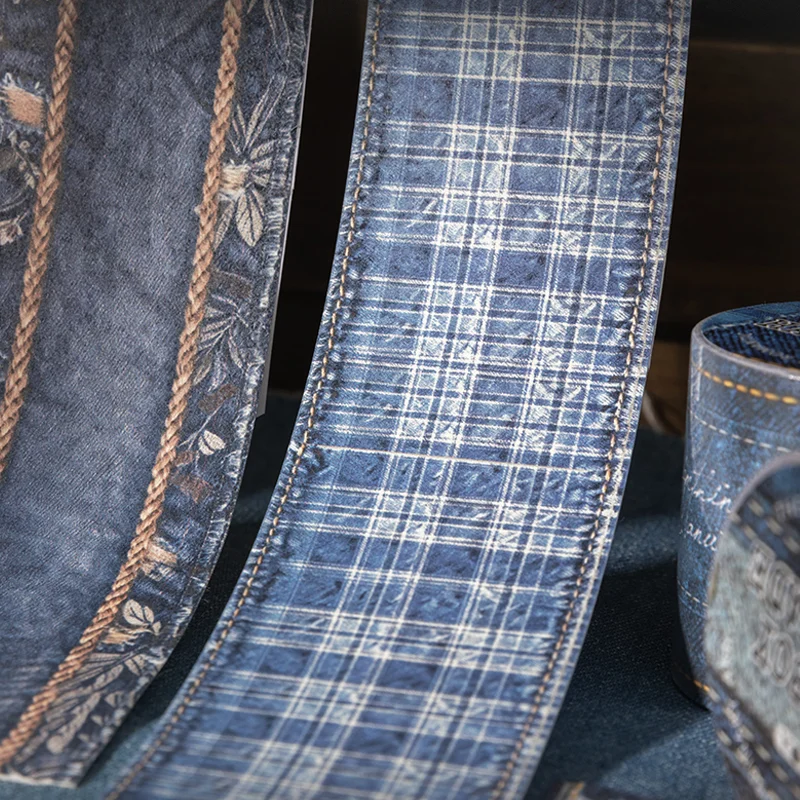 

Mr. Paper Retro Clothing Decoration Masking Tape 1 roll Pretending to be ripped jeans PET tape Family Handbook Gift 200cm/Rolls