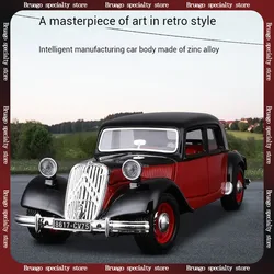 Bruago 1:24 1929 Ford Model Red Yellow Vintage Car Professional Car Enthusiast Collection Model Alloy Static Ornament Toy Gift