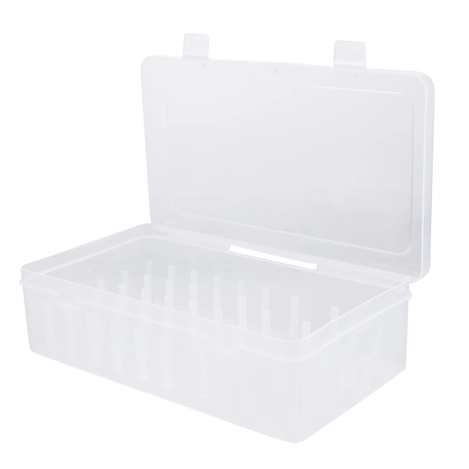 

Sewing Thread Organizer Box Large Capacity Clear Window Lock Design Wooden Thread Spool Holder Case For Embroidery Cross